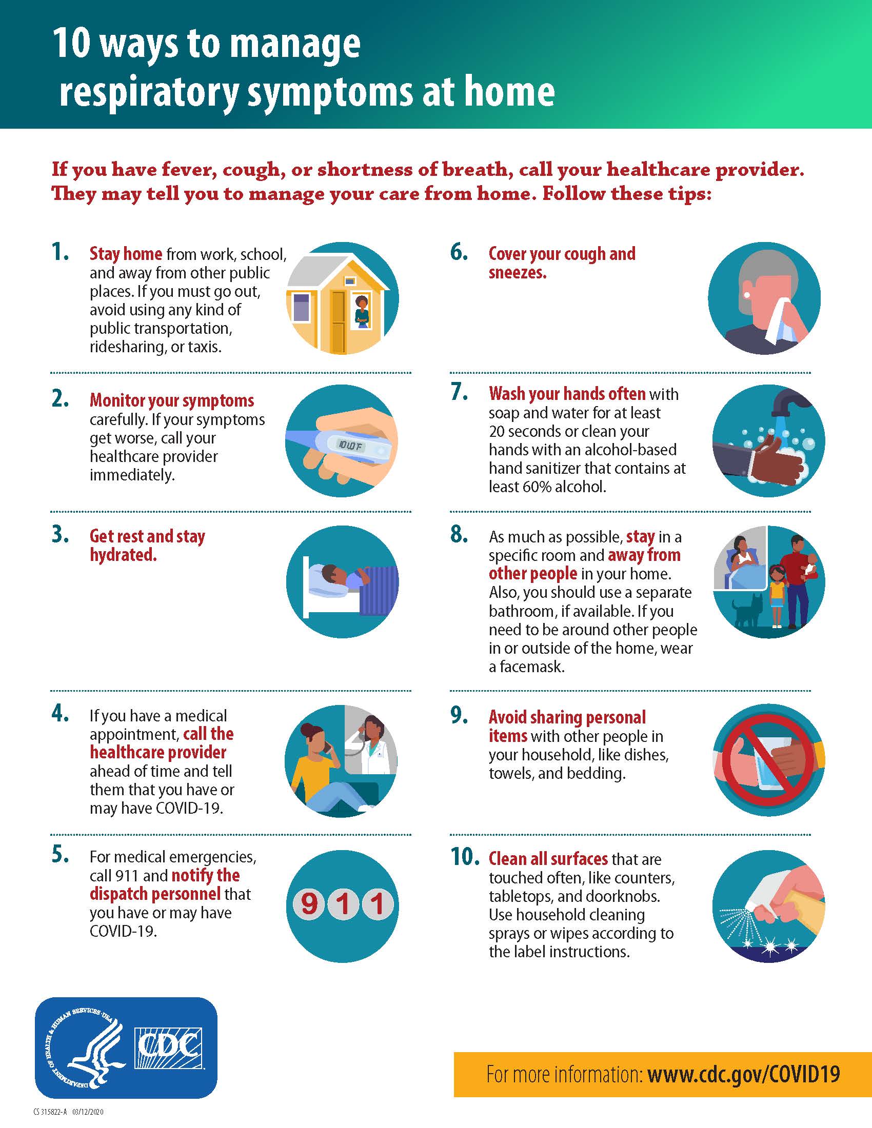 Ways to manage respiratory symptoms at home